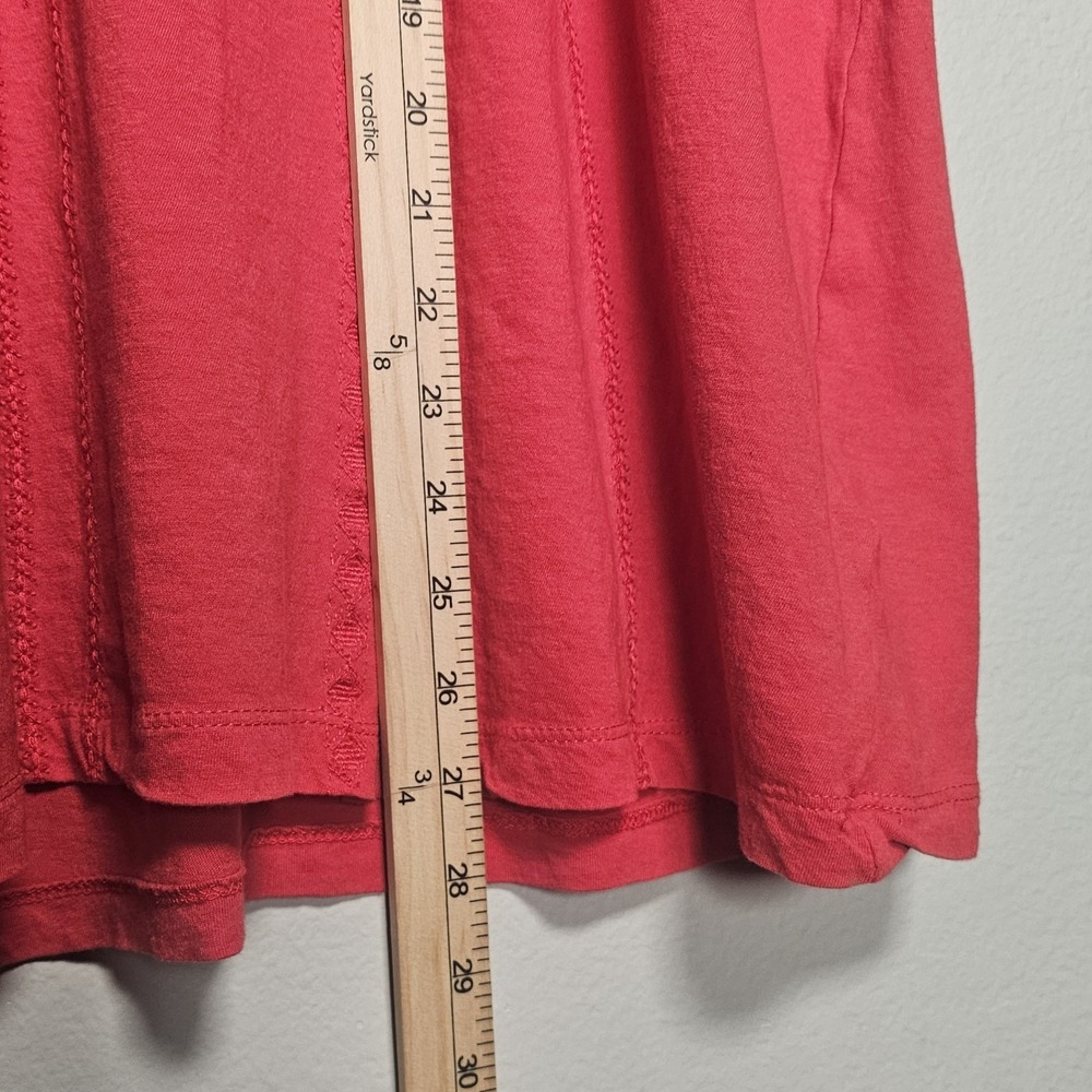 Lauren Ralph Lauren Womens 3X Red Neck Tie Boho Top Stretchy Embroidered Blouse - Picture 4 of 7